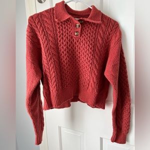 American Eagle women’s sweater, rust/red, size small